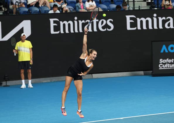 January 14, 2026, Melbourne, Victoria, Australia: ARYNA SABALENKA during practise session before Australian Open, Melbourne, Australia. Melbourne Australia - ZUMAc278 20260114_zsp_c278_028 Copyright: xMarcinxCholewinskix