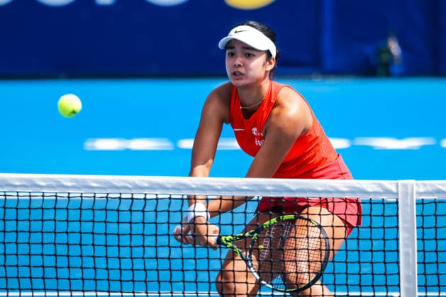 January 14, 2026, Melbourne, Victoria, Australia: MELBOURNE, AUSTRALIA - JANUARY 14 2026: Alexandra Eala of Phillipines plays Donna VekiÄ¡ of Croatia on Day 2 of the 2026 Kooyong Classic on January 14, 2026 in Melbourne, Australia. Melbourne Australia - ZUMAp121 20260114_zsp_p121_067 Copyright: xChrisxPutnamx