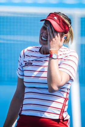 January 14, 2026, Melbourne, Victoria, Australia: MELBOURNE, AUSTRALIA - JANUARY 14 2026: Donna VekiÄ¡.of Croatia plays Alexandra Eala of Phillipines on Day 2 of the 2026 Kooyong Classic on January 14, 2026 in Melbourne, Australia. Melbourne Australia - ZUMAp121 20260114_zsp_p121_070 Copyright: xChrisxPutnamx