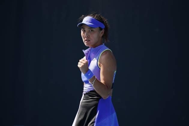 (260114) -- MELBOURNE, Jan. 14, 2026 -- Yuan Yue of China celebrates during the women s singles qualifying 2nd round match against Maria Lourdes Carle of Argentina at Australian Open tennis tournament in Melbourne, Australia, Jan. 14, 2026. (Photo by Xinhua) (SP)AUSTRALIA-MELBOURNE-TENNIS-AUSTRALIAN OPEN-WOMEN S SINGLES-QUALIFYING WangxShen 