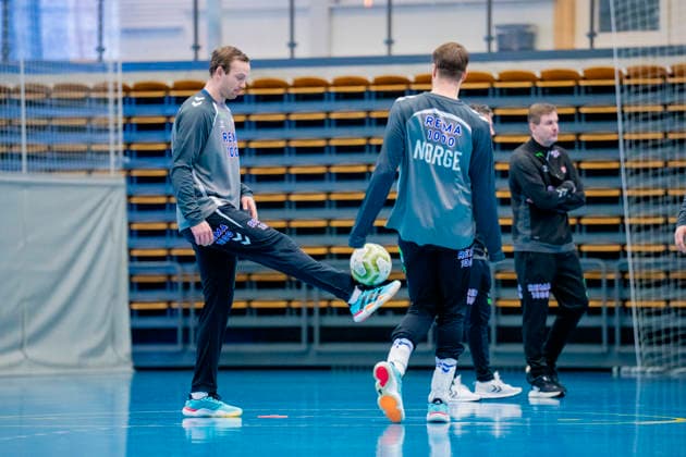 Handball European Championship Bekkestua 20260114 Sander Sagosen at the handball boys training in Nadderud arena before the European Handball Championship matches Photo Stian Lysberg Solum NTB Bekkestua Norway EDITORIAL USE ONLY RESTRICTED USE FOR BETTING COMPANIES  Copyright: xStianxLysbergxSolumx xNTBx