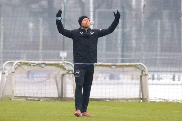 DEU, DFL, 2. FBL Hertha BSC, Training, 14.01.2026, Sportforum, Berlin, DEU, DFL, 2. FBL Hertha BSC, Training, im Bild Jon Dabur Thorsteinsson (Hertha BSC Berlin 24) DFL - regulations prohibit any use of Photographs as image sequences and or quasi-video