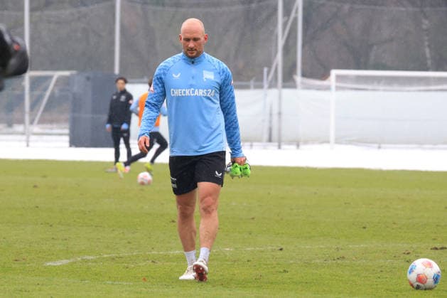 DEU, DFL, 2. FBL Hertha BSC, Training, 14.01.2026, Sportforum, Berlin, DEU, DFL, 2. FBL Hertha BSC, Training, im Bild Toni Leistner (Hertha BSC Berlin 37) DFL - regulations prohibit any use of Photographs as image sequences and or quasi-video