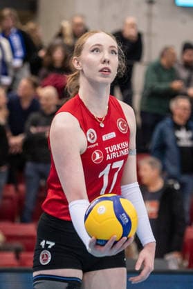 Julia Isabelle Bergmann (THY Istanbul, 17) GER, Allianz MTV Stuttgart - THY Istanbul, CEV Volleyball Cup 2026 Achtelfinale, CEV, Spielzeit 2025 2026, 14.01.2026 GER, Allianz MTV Stuttgart - THY Istanbul, CEV Volleyball Cup 2026 Achtelfinale, CEV, Spielzeit 2025 2026, 14.01.2026 Stuttgart Copyright: xSandyxDinkelackerx EP_SDR