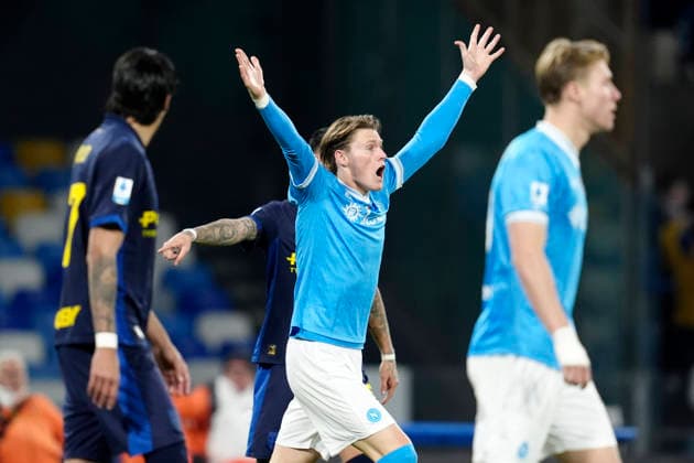 Scott McTominay (SSC Napoli) gestures, Serie A, SSC Napoli v Parma Calcio 1913, Diego Maradona Stadium, January 14, 2026, Napoli, Italy.