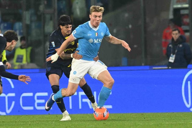 Rasmus Hojlund of SSC Napoli during the Serie A Enelive match between SSC Napoli vs Parma Calcio 1913 at Diego Armando Maradona Stadium  Copyright: xDaniloxGemito IPAxSportx xipa-agency.netx xx IPA_70064614 IPA_Agency_IPA70064614