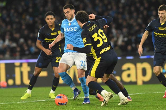 Elmas Eljif of SSC Napoli during the Serie A Enelive match between SSC Napoli vs Parma Calcio 1913 at Diego Armando Maradona Stadium  Copyright: xDaniloxGemito IPAxSportx xipa-agency.netx xx IPA_70065024 IPA_Agency_IPA70065024
