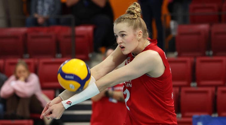 14.01.2026, Deutschland, Stuttgart Volleyball Allianz MTV Stuttgart vs. THY Istanbul, Hanna Orthmann (Istanbul)