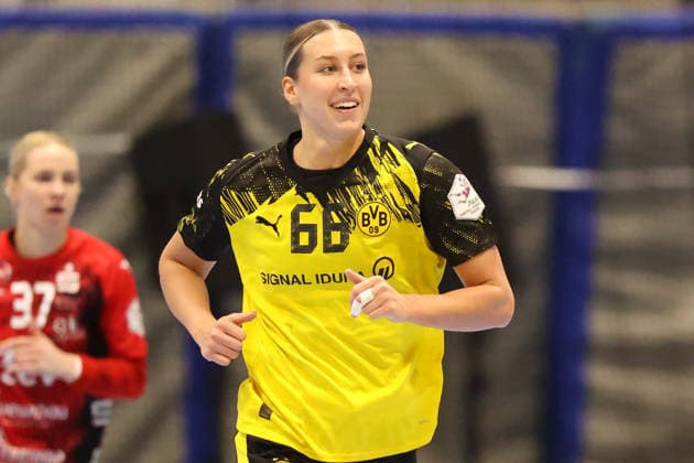 Dana Bleckmann (Borussia Dortmund) GER, Borussia Dortmund gegen BSV Sachsen Zwickau, Handball, HBF, Spielzeit 2025 2026, 14.01.2026 GER, Borussia Dortmund gegen BSV Sachsen Zwickau, Handball, HBF, Spielzeit 2025 2026, 14.01.2026 Dortmund Copyright: xEibner-Pressefoto FrankxZeisingx EP_FZG