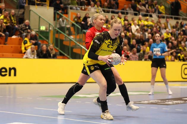 Emma Olsson (Borussia Dortmund) GER, Borussia Dortmund gegen BSV Sachsen Zwickau, Handball, HBF, Spielzeit 2025 2026, 14.01.2026 GER, Borussia Dortmund gegen BSV Sachsen Zwickau, Handball, HBF, Spielzeit 2025 2026, 14.01.2026 Dortmund Copyright: xEibner-Pressefoto FrankxZeisingx EP_FZG
