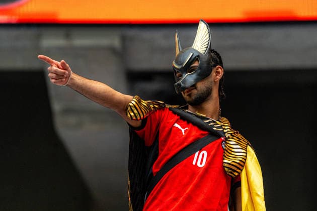 Egypt - Senegal - Africa Cup of Nations TANGIER, MOROCCO - JANUARY 14: Fans show their support during the 35th Africa Cup of Nations (AFCON 2025) semifinal match between Egypt and Senegal at the Grand Stade de Tanger in Tangier, Morocco on January 14, 2026. Samah Zidan Anadolu Tangier Morocco. Editorial use only. Please get in touch for any other usage.  Copyright: x2026xAnadoluxSamahxZidanx