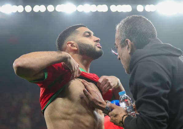 Fußball Afrika-Cup 2025, Vorrunde, Halbfinale Nigeria vs Marokko CAF Africa Cup of Nations (AFCON) Stade Moulay Abdellah (Rabat-Marokko): Ismael Saibari (Marokko, 11) *** Soccer Africa Cup 2025, preliminary round, semi-final Nigeria vs Morocco CAF Africa Cup of Nations AFCON Stade Moulay Abdellah Rabat Morocco Ismael Saibari Morocco, 11 Copyright: xOumaimaxSouaidix