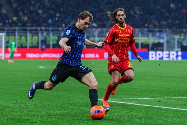 FC Internazionale vs US Lecce - Serie A 2025 26 - 14 01 2026 Nicolo Barella of FC Internazionale seen in action during Serie A 2025 26 football match between FC Internazionale and US Lecce at San Siro Stadium in Milan Copyright: xBEAUTIFULxSPORTS Carabellix