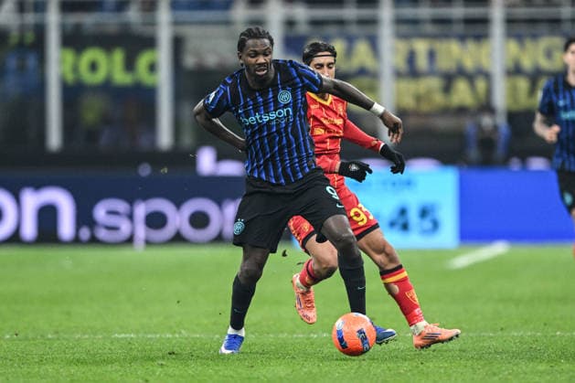 Marcus Thuram of Inter FC in action during the Italian Serie A football match between Inter FC and US lecce on January 14th, 2026 at Giuseppe Meazza San Siro Siro stadium in Milan, Italy. Photo Tiziano Ballabio  Copyright: xTizianoxBallabio IPAxSportx xipa-agency.netx xx IPA_70071975 IPA_Agency_IPA70071975