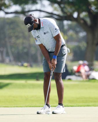 January 14, 2026, Honolulu, Hawaii, USA: SAHITH THEEGALA putts on the 3rd Green during the Pro-Am round at the 2026 Sony Open in Honolulu, Hawaii on January 14, 2026. Honolulu USA - ZUMAm310 20260114_zsp_m310_023 Copyright: xElliotxMilesx