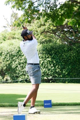 January 14, 2026, Honolulu, Hawaii, USA: SAHITH THEEGALA tees off from the 4th Hole during the Pro-Am round at the 2026 Sony Open in Honolulu, Hawaii on January 14, 2026. Honolulu USA - ZUMAm310 20260114_zsp_m310_024 Copyright: xElliotxMilesx