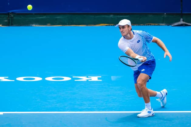 2026 Kooyong Classic - Day 3 Tristan Schoolkate of Australia plays Matteo Berrettini of Italy on Day 3 of the 2026 Kooyong Classic Tristan Schoolkate won 7-5, 63 Melbourne Australia Copyright: xChrisxPutnamx xSOPAxImagesx CPUTNAM_5