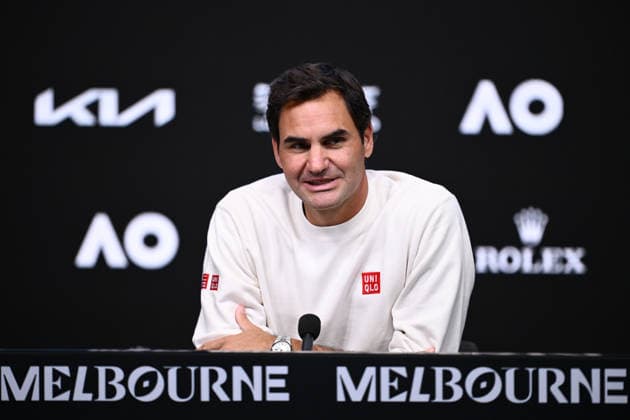 TENNIS AUSTRALIAN OPEN, Former Australian Open champion Roger Federer speaks to media ahead of the Australian Open tennis tournament at Melbourne Park in Melbourne, Thursday, January 15, 2026. ( NO ARCHIVING, EDITORIAL USE ONLY MELBOURNE VICTORIA AUSTRALIA  Copyright: xJOELxCARRETTx 20260115135087718285