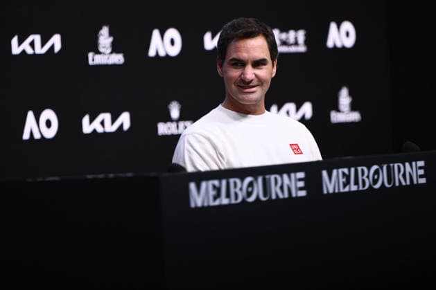 TENNIS AUSTRALIAN OPEN, Former Australian Open champion Roger Federer speaks to media ahead of the Australian Open tennis tournament at Melbourne Park in Melbourne, Thursday, January 15, 2026. ( NO ARCHIVING, EDITORIAL USE ONLY MELBOURNE VICTORIA AUSTRALIA  Copyright: xJOELxCARRETTx 20260115130566795216