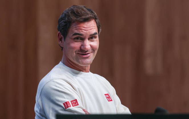 Roger Federer (SUI), Pressekonferenz, press conference, PK, Pressekonferenz Australian Open 2026 Melbourne Park, Melbourne, Victoria, Australia. Copyright: xJuergenxHasenkopfx