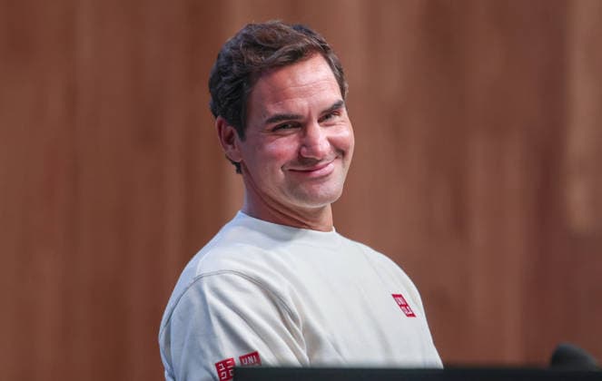 Roger Federer (SUI), Pressekonferenz, press conference, PK, Pressekonferenz Australian Open 2026 Melbourne Park, Melbourne, Victoria, Australia. Copyright: xJuergenxHasenkopfx