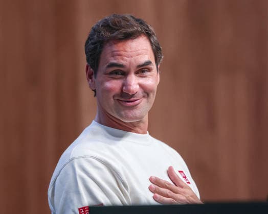 Roger Federer (SUI), Pressekonferenz, press conference, PK, Pressekonferenz Australian Open 2026 Melbourne Park, Melbourne, Victoria, Australia. Copyright: xJuergenxHasenkopfx