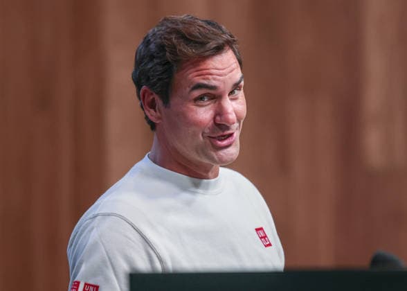 Roger Federer (SUI), Pressekonferenz, press conference, PK, Pressekonferenz Australian Open 2026 Melbourne Park, Melbourne, Victoria, Australia. Copyright: xJuergenxHasenkopfx