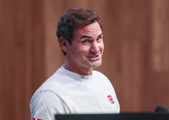 Roger Federer (SUI), Pressekonferenz, press conference, PK, Pressekonferenz Australian Open 2026 Melbourne Park, Melbourne, Victoria, Australia. Copyright: xJuergenxHasenkopfx