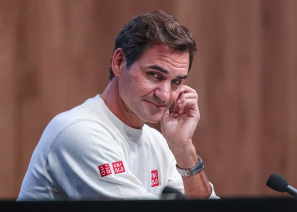 Roger Federer (SUI), Pressekonferenz, press conference, PK, Pressekonferenz Australian Open 2026 Melbourne Park, Melbourne, Victoria, Australia. Copyright: xJuergenxHasenkopfx