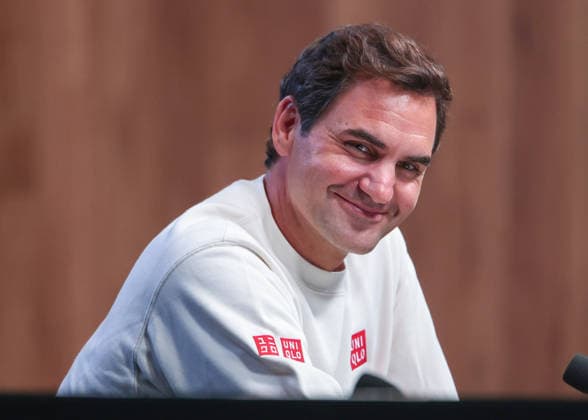 Roger Federer (SUI), Pressekonferenz, press conference, PK, Pressekonferenz Australian Open 2026 Melbourne Park, Melbourne, Victoria, Australia. Copyright: xJuergenxHasenkopfx