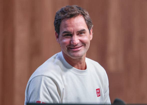 Roger Federer (SUI), Pressekonferenz, press conference, PK, Pressekonferenz Australian Open 2026 Melbourne Park, Melbourne, Victoria, Australia. Copyright: xJuergenxHasenkopfx