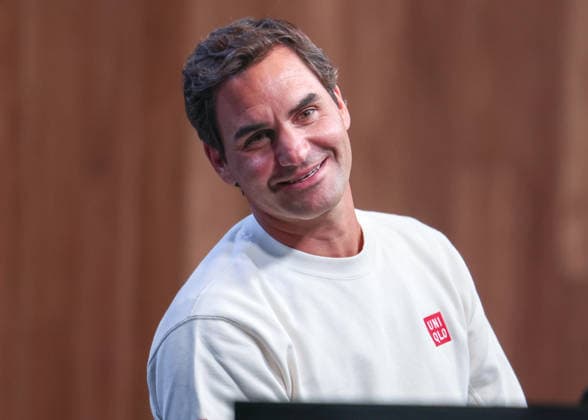 Roger Federer (SUI), Pressekonferenz, press conference, PK, Pressekonferenz Australian Open 2026 Melbourne Park, Melbourne, Victoria, Australia. Copyright: xJuergenxHasenkopfx