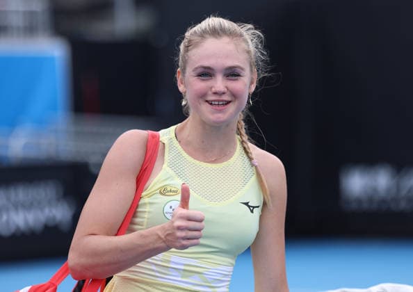 January 15, 2026, Melbourne, Victoria, Australia: LINDA KLIMOVICOVA of Poland during the match of Australian Open qualification, Melbourne, Australia. Melbourne Australia - ZUMAc278 20260115_zsp_c278_028 Copyright: xMarcinxCholewinskix