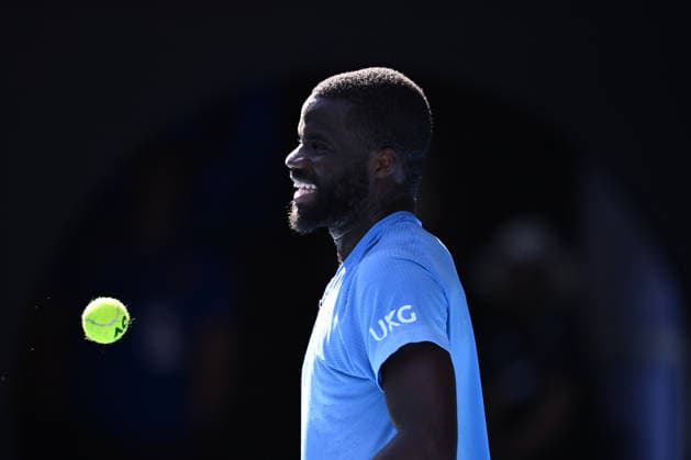 TENNIS AUSTRALIAN OPEN, Frances Tiafoe of the US in action against Novak Djokovic of Serbia during a charity match ahead of the Australian Open tennis tournament at Melbourne Park in Melbourne, Thursday, January 15, 2026. ( NO ARCHIVING, EDITORIAL USE ONLY MELBOURNE VICTORIA AUSTRALIA  Copyright: xJOELxCARRETTx 20260115120714383831