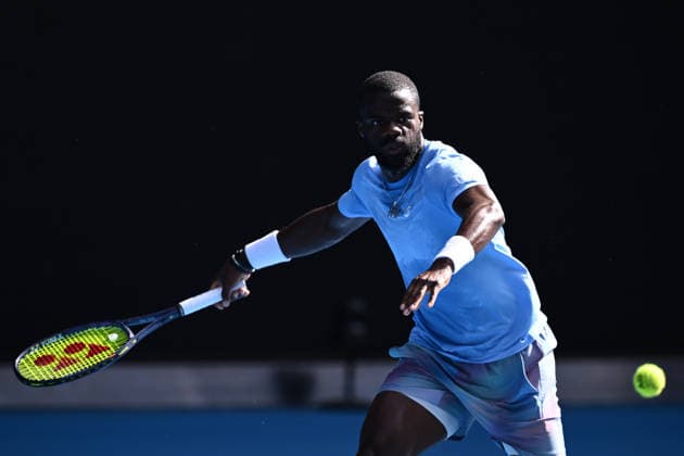 TENNIS AUSTRALIAN OPEN, Frances Tiafoe of the US in action against Novak Djokovic of Serbia during a charity match ahead of the Australian Open tennis tournament at Melbourne Park in Melbourne, Thursday, January 15, 2026. ( NO ARCHIVING, EDITORIAL USE ONLY MELBOURNE VICTORIA AUSTRALIA  Copyright: xJOELxCARRETTx 20260115192893504737