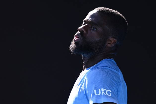 TENNIS AUSTRALIAN OPEN, Frances Tiafoe of the US in action against Novak Djokovic of Serbia during a charity match ahead of the Australian Open tennis tournament at Melbourne Park in Melbourne, Thursday, January 15, 2026. ( NO ARCHIVING, EDITORIAL USE ONLY MELBOURNE VICTORIA AUSTRALIA  Copyright: xJOELxCARRETTx 20260115182599174265