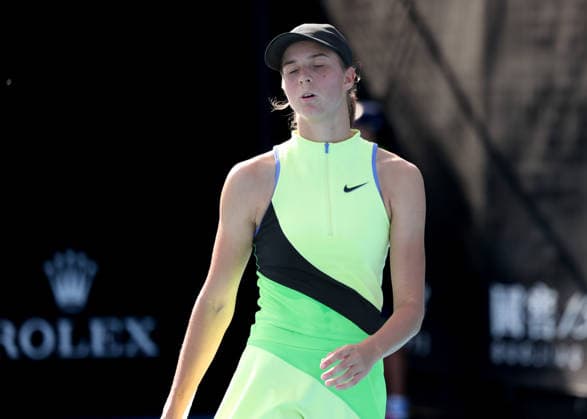 Lilli Tagger (AUT) reagiert veraergert,Aerger, enttaeuscht,Enttaeuschung,EmotionAustralian Open 2026 Qualifikation Melbourne Park, Melbourne, Victoria, Australia. Copyright: xJuergenxHasenkopfx