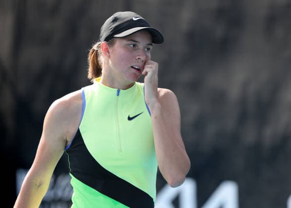 Lilli Tagger (AUT) reagiert veraergert,Aerger, enttaeuscht,Enttaeuschung,EmotionAustralian Open 2026 Qualifikation Melbourne Park, Melbourne, Victoria, Australia. Copyright: xJuergenxHasenkopfx