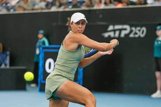 January 15, 2026, Adelaide, South Australia, Australia: MADISON KEYS of USA in action in her quarter final match against V. MBOKO of Canada, during the 2026 Adelaide International Tennis Tournament Adelaide Australia - ZUMAw216 20260115_zsp_w216_068 Copyright: xMarkxWilloughbyx