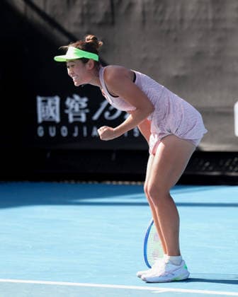 Lanlana Tararudee (THA) jubelt nach dem Sieg, Jubel, Freude, Emotion, Australian Open 2026 Qualifikation Melbourne Park, Melbourne, Victoria, Australia. Copyright: xJuergenxHasenkopfx