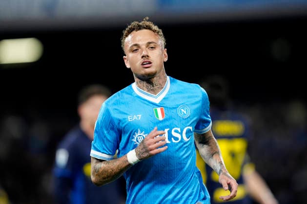 Noa Lang (SSC Napoli) looks on, Serie A, SSC Napoli v Parma Calcio 1913, Diego Maradona Stadium, January 14, 2026, Napoli, Italy.