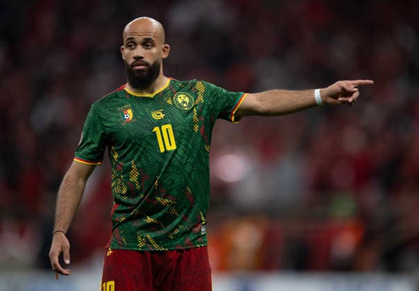 Cameroon v Morocco: Quarter-final - Africa Cup Of Nations RABAT, MOROCCO - JANUARY 9: Bryan Mbeumo of Cameroon during the Africa Cup Of Nations Quarter-final match between Cameroon and Morocco at Prince Moulay Abdellah Stadium on January 9, 2026 in Rabat, Morocco. Rabat Morocco Copyright: xVisionhausx 776422279