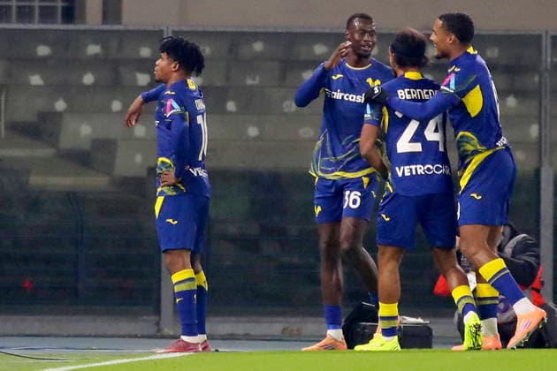 Verona™s Gift Orban celebration goal 1-0 during the Serie A soccer match between Hellas Verona and Bologna at the Bentegodi Stadium in Verona, north west Italy - Thursday , January 15 , 2026. - Soccer .  Copyright: xPaolaxGarbuio Lapressex