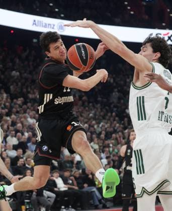 Bayerns 11 Vladimir LUCIC. Basketball: Bayern - Panathinaikos Athen. Euroleague, FC Bayern Basketball - Panathinaikos AKTOR Athen, Runde 22, Saison 2025-2026, am 15.01.2026 in Muenchen, S A P G A R D E N, Deutschland. Quelle Copyright Credit : Oryk HAIST