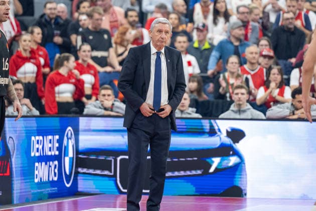 Chefcoach Svetislav Persic (FC Bayern Basketball), FC Bayern Basketball vs. Panathinaikos Aktor Athen, EuroLeague 22. Spieltag, 15.01.2026 Muenchen Bayern Deutschland