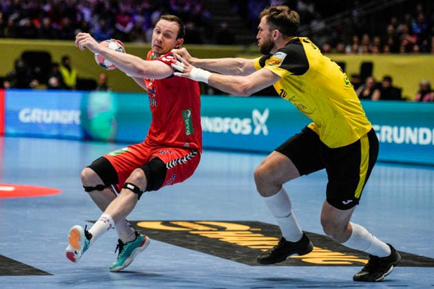 European Handball Championship, Norway Ukraine Baerum 20260115 Norway s Sander Sagosen during the European Championship handball match between Norway and Ukraine in Unity arena Photo Stian Lysberg Solum NTB Baerum Norway EDITORIAL USE ONLY RESTRICTED USE FOR BETTING COMPANIES  Copyright: xStianxLysbergxSolumx xNTBx