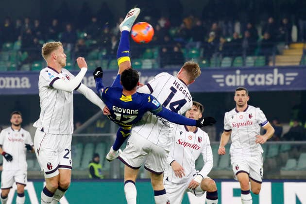 Verona™s Giovane during the Serie A soccer match between Hellas Verona and Bologna at the Bentegodi Stadium in Verona, north west Italy - Thursday , January 15 , 2026. - Soccer .  Copyright: xPaolaxGarbuio Lapressex