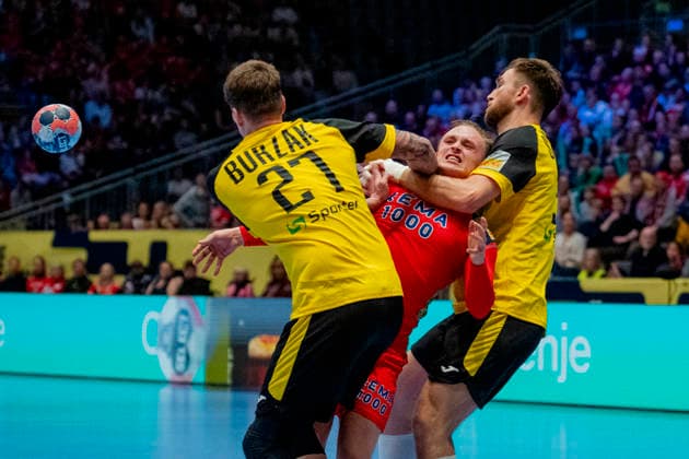 European Handball Championship, Norway Ukraine Fornebu 20260115 Norway s Tobias Grondahl during the European Handball Championship between Norway and Ukraine in Unity Arena Photo Stian Lysberg Solum NTB Fornebu Norway EDITORIAL USE ONLY RESTRICTED USE FOR BETTING COMPANIES  Copyright: xStianxLysbergxSolumx xNTBx