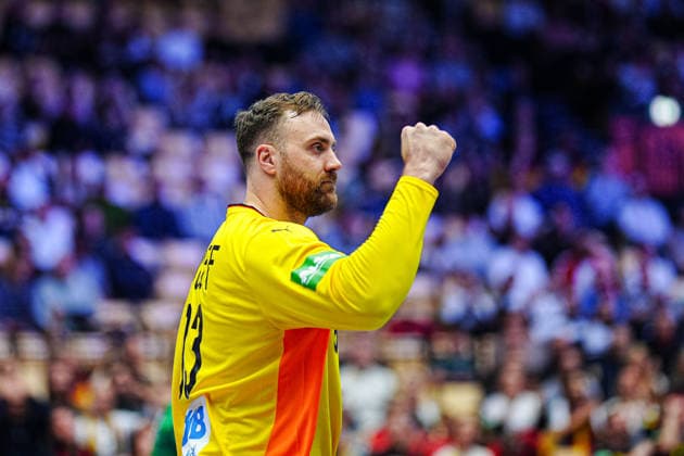 Jubel nach Parade Andreas Wolff (Deutschland, 33) DEN, Deutschland vs. Oesterreich, Handball, EHF Europameisterschaft 2026, Gruppe A, Spieltag 1, 15.01.2026 DEN, Deutschland vs. Oesterreich, Handball, EHF Europameisterschaft 2026, Gruppe A, Spieltag 1, 15.01.2026 Herning Copyright: xEibner-Pressefoto MarcelxvonxFehrnx EP_MFN