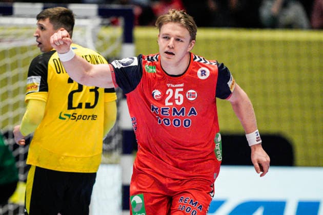 European Handball Championship, Norway Ukraine Baerum 20260115 Norway s Martin Hovde during the European Championship handball match between Norway and Ukraine in Unity arena Photo Stian Lysberg Solum NTB Baerum Norway EDITORIAL USE ONLY RESTRICTED USE FOR BETTING COMPANIES  Copyright: xStianxLysbergxSolumx xNTBx